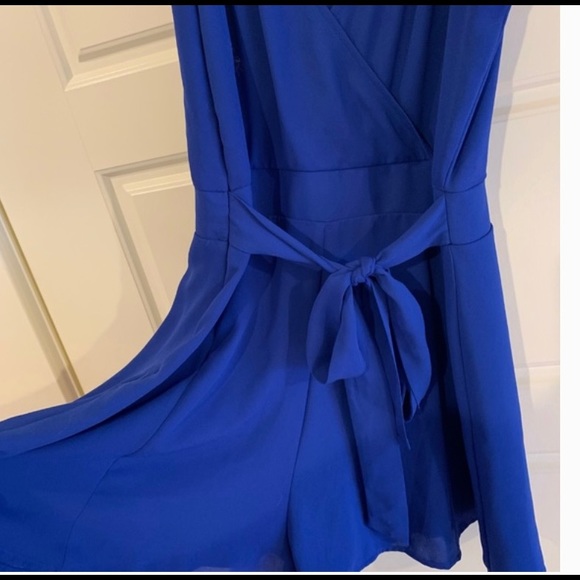 Express Cobalt Blue Shorts Romper. Gently used. - Picture 3 of 5